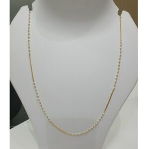 18k gold moti chain