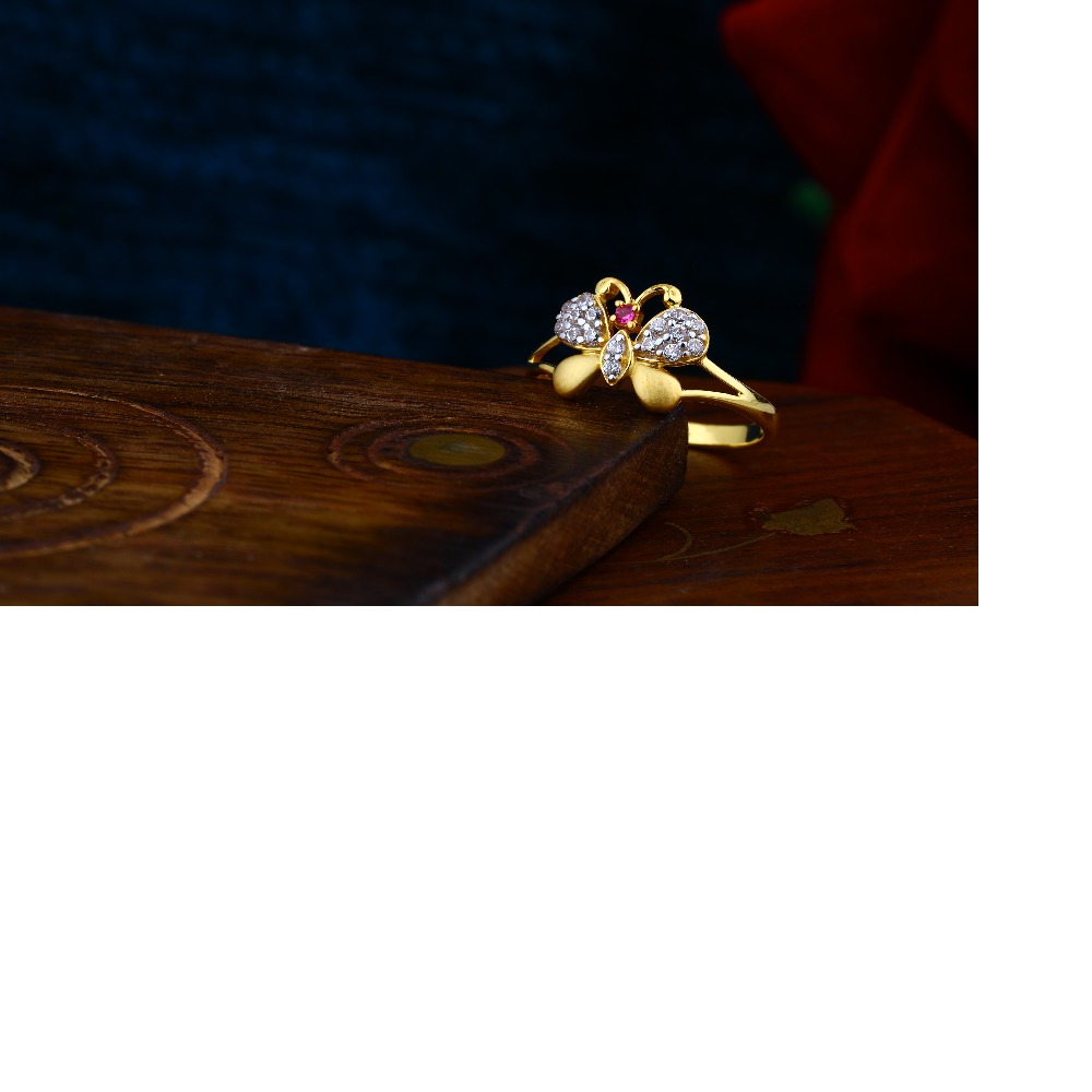 Fancy butterfly casting ladies ring