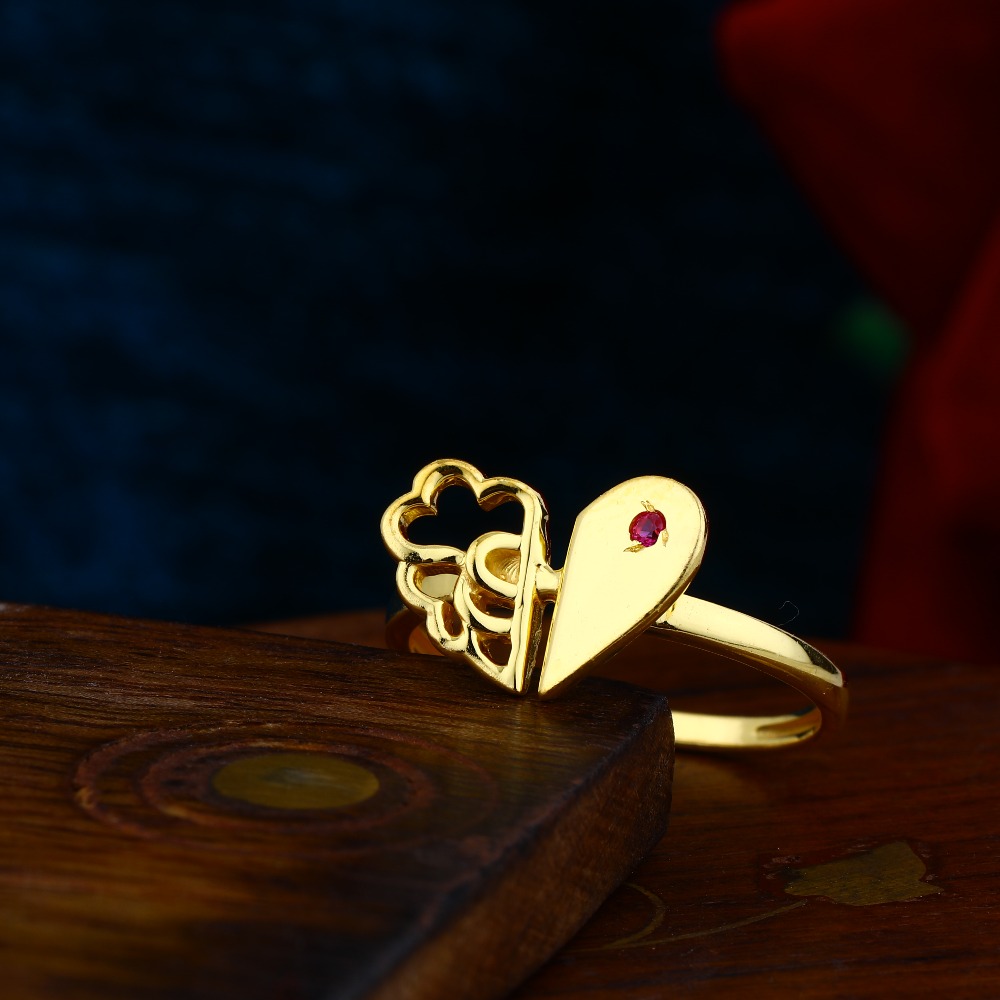heart shape single casting female ring
