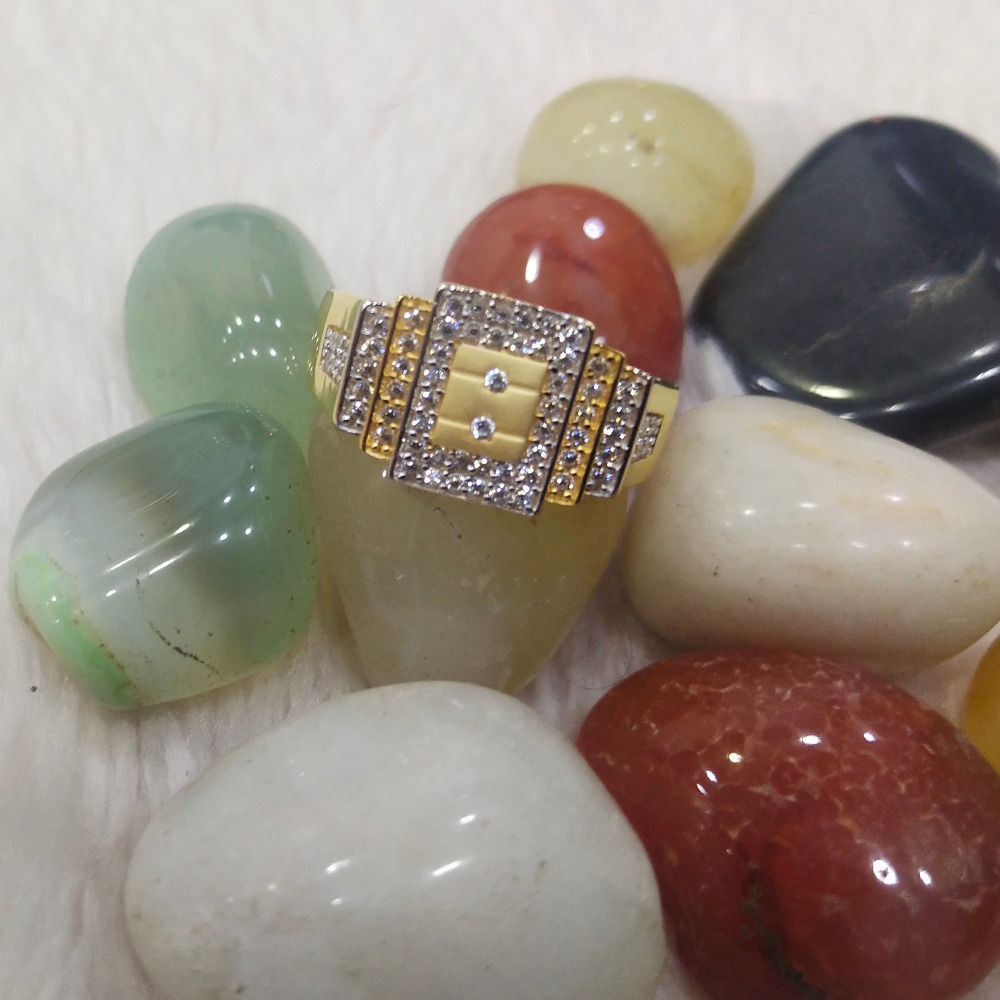 22KT Gold CZ Designer Gents Ring MC-GR2