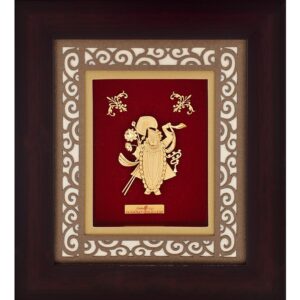 916 Gold Shrinathji Photo Frame AJ-20