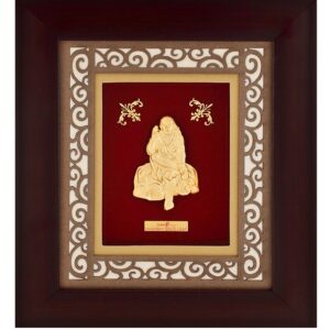 916 Gold Sai Baba Photo Frame AJ-18