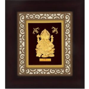 22Kt Gold Plated Ganeshji Photo Frame AJ-05