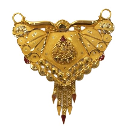 22k YELLOW Gold  Double Kunda Pendent