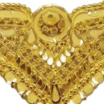 22k Gold halmarked double kunda pendent