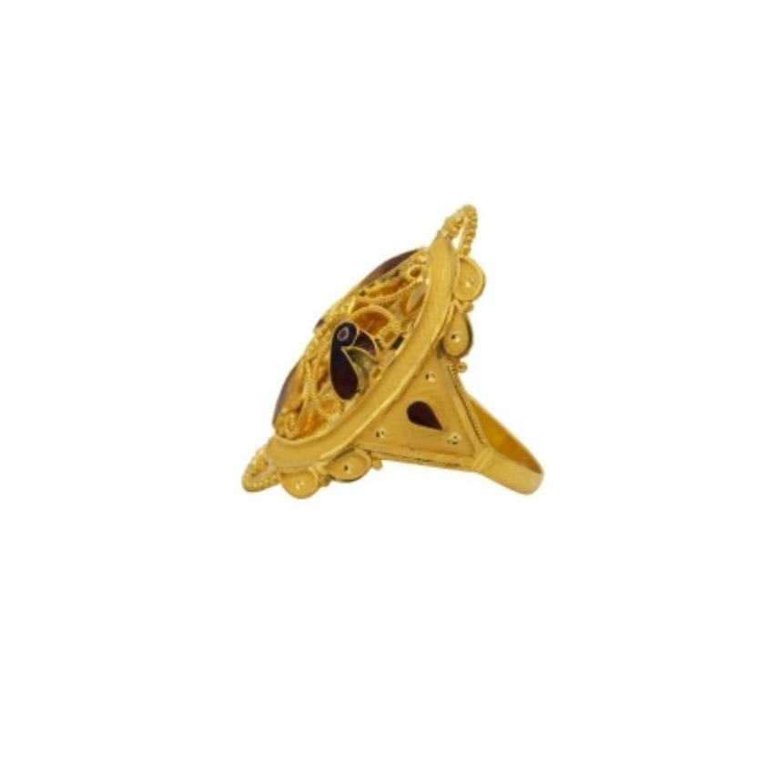 22 k light weight yellow gold ladies ring - Image 2