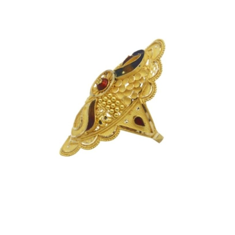 22 K Light Weight Yellow Gold Ladies Ring - Image 2