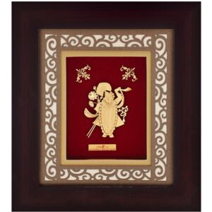 (18.5x21 cm)god shree nath ji divine photo frame 24 k gold LEAF