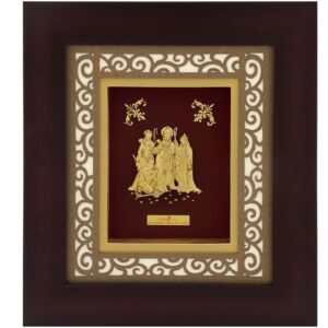 (18.5x21 cm)god ramdarbar divine photo frame 24 k gold