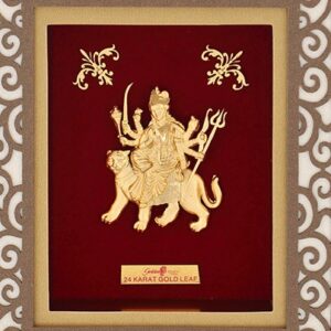 (18.5x21 cm)god mata ji divine photo frame 24 k gold