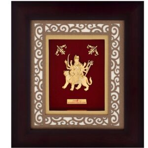 (18.5x21 cm)god mata ji divine photo frame 24 k gold
