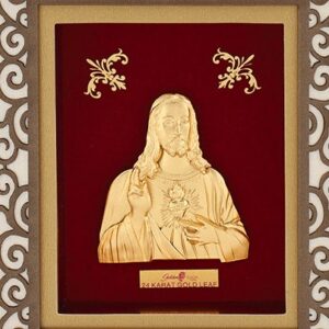 (18.5x21 cm)god jesus  divine photo frame 24 k gold