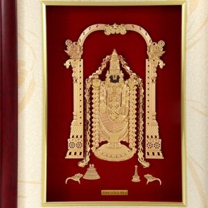 (36x48 cm) god tirupati bala ji divine photo frame 24 k gold