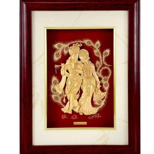 (33X42 CM)GOD RADHA KRISHNA JI DIVINE PHOTO FRAME 24 K GOLD