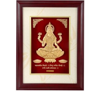 (36X48 CM)GOD LAXMI JI DIVINE PHOTO FRAME 24 K GOLD