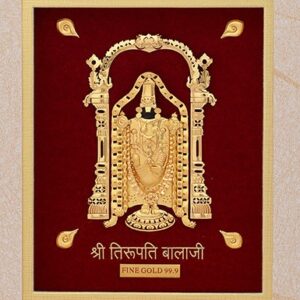 (20X25 cM) God tirupati bala  ji divine photo frame 24 k gold