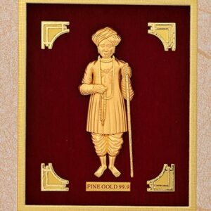 GOD JALARAM  JI DIVINE PHOTO FRAME 24 K GOLD