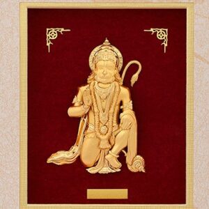 GOD HANUMAN JI DIVINE PHOTO FRAME 24 K GOLD