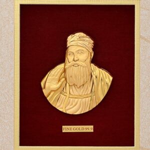GOD GURUNANAK DEV JI DIVINE PHOTO FRAME 24 K GOLD
