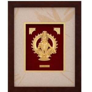24 K GOLD GOD AYYAPPA  DIVINE PHOTO FRAME