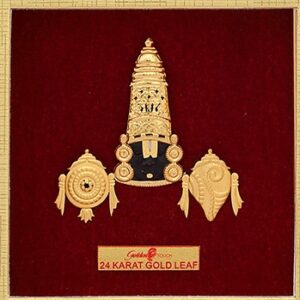 24 K GOLD GOD TIRUTI-BALAJI DIVINE PHOTO FRAME