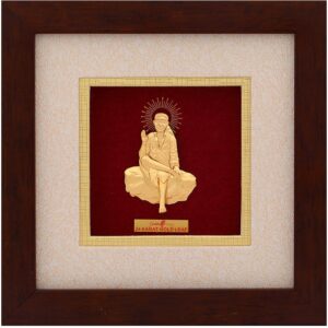 24 K GOLD GOD SAI BABA DIVINE PHOTO FRAME
