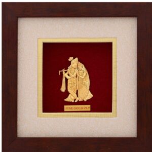 24 K GOLD GOD RADHA KRISHNA DIVINE PHOTO FRAME