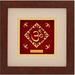 24 K GOLD GOD OM DIVINE PHOTO FRAME
