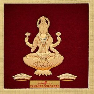 24 K GOLD GOD LUXMI JI DIVINE PHOTO FRAME
