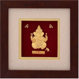 24 K GOLD  GANESH JI DIVINE PHOTO FRAME