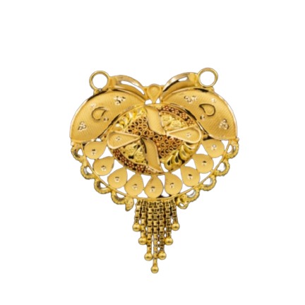 22 K GOLD DOUBLE KUNDA PENDENT
