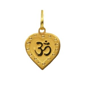 22 K GOLD OM PAN SHAPE PENDENT