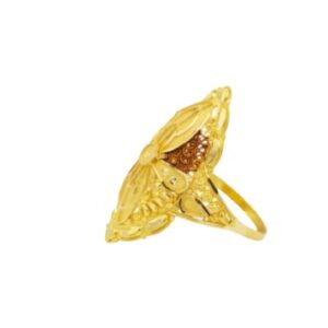 22 K LIGHT WEIGHT  YELLOW GOLD LADIES RING RJ-LRG-014