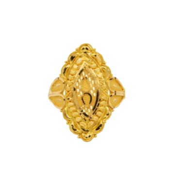22 K light weight, yellow gold ladies ring rj-lrg-012