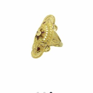 22 k light weight yellow gold ladies ring rj-lrg-008