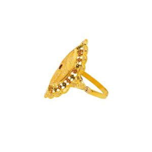 22 k  lightwt  YELLOW gold ladies ring RJ-LRG-005