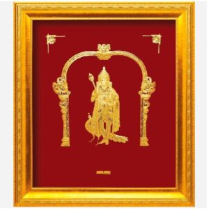 24 K GOLD GOD MURUGAN PHOTO FRAME RJ-PGA44