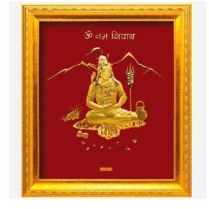 24 k 17*15 inch god shiva gold photo frame rj-pga43