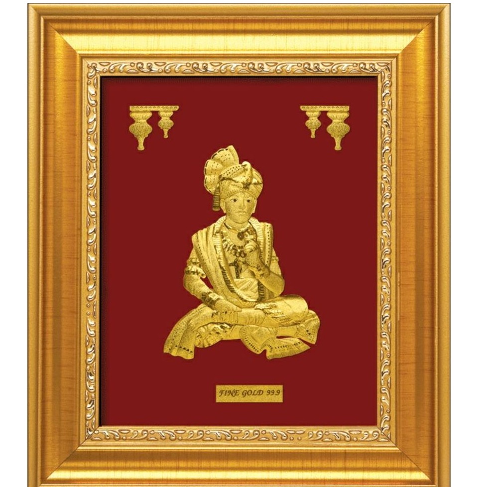 24 K GOLD GOD SWAMINARAYAN PHOTO FRAME RJ-PGA33