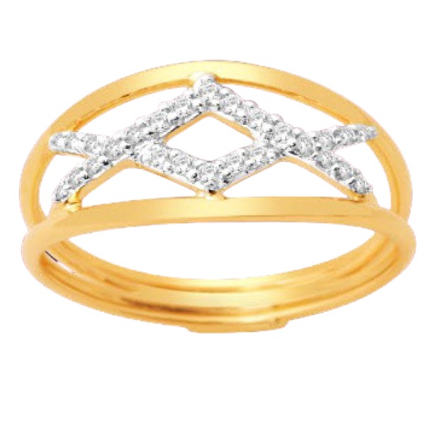 18 k gold real diamond ring