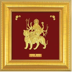 24 k gold godess durga photo frame rj-PGA23