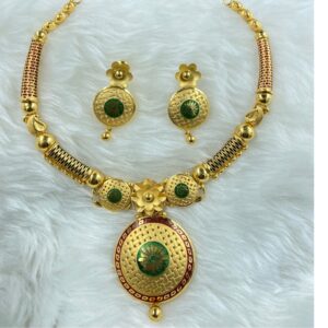 916 Gold Hallmark Jadtar Necklace Set