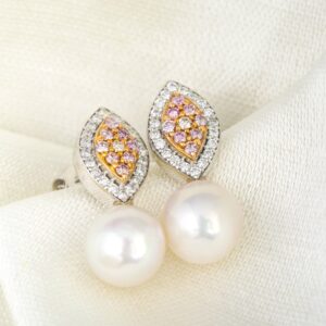 18KT PEARL DIA TOPS