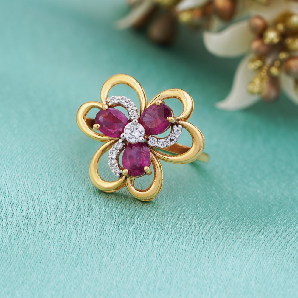 18k Yellow Gold Handmade Fancy Ring