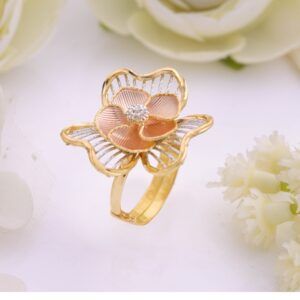 22kt italian flower ring