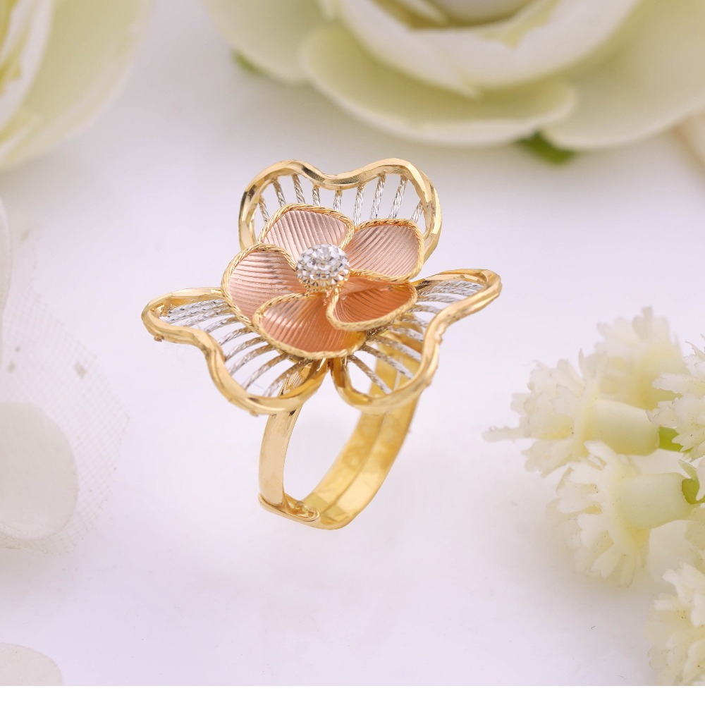 22kt italian flower ring
