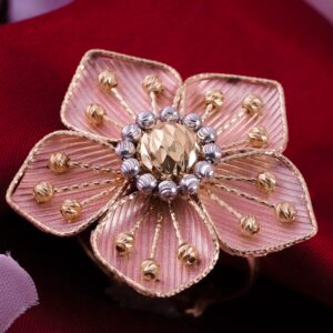 22kt italian flower ring