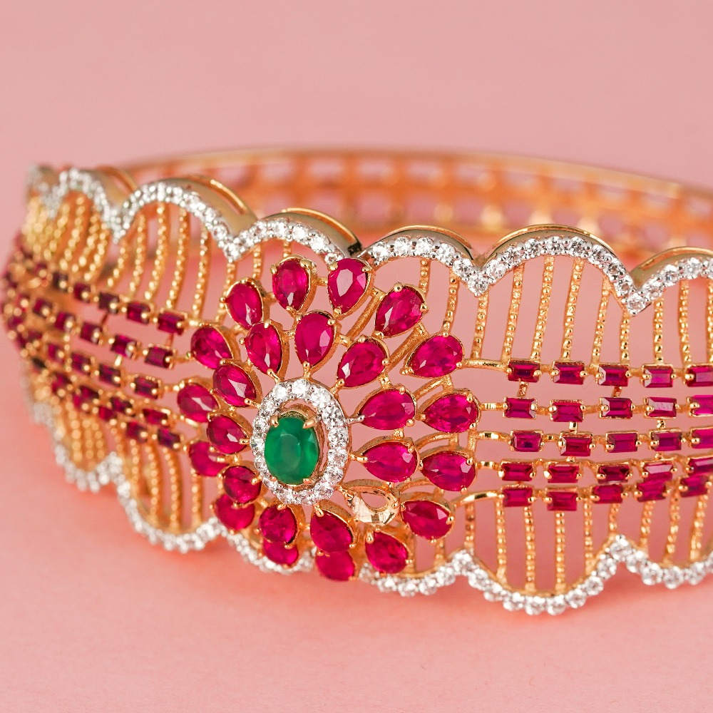 18kt ruby emerald bracelet