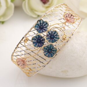 22KT italian flower bracelet