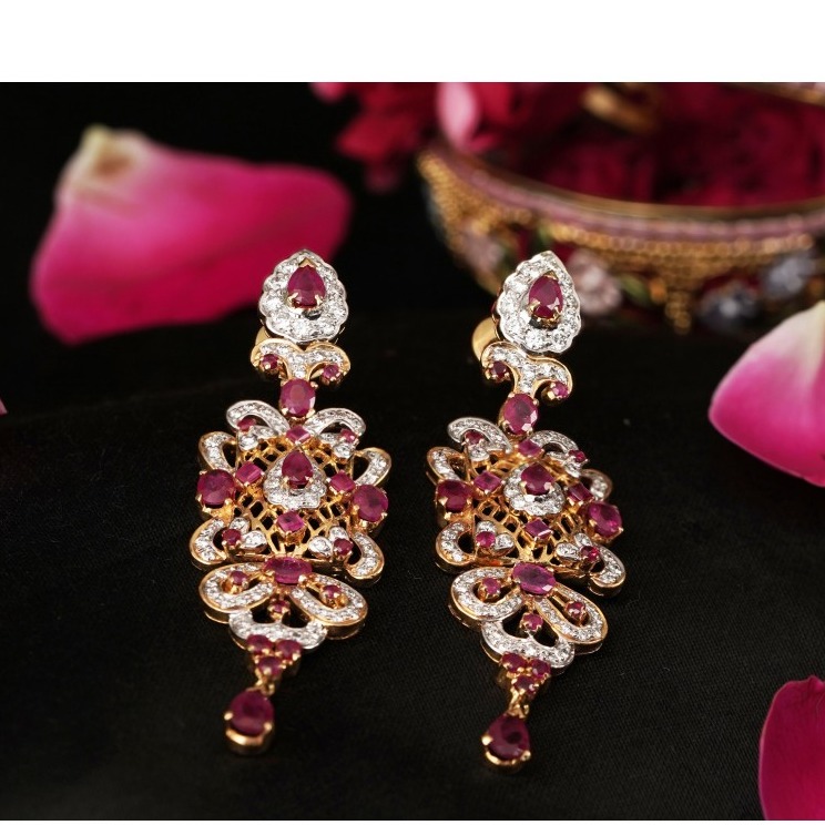 18KT Callista pink earring